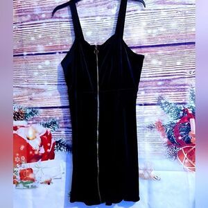 Black velvet vintage PARTY FESTIVE NEW YEARS EVE DRESS WOMEN'S M (NO BRAND TAG)